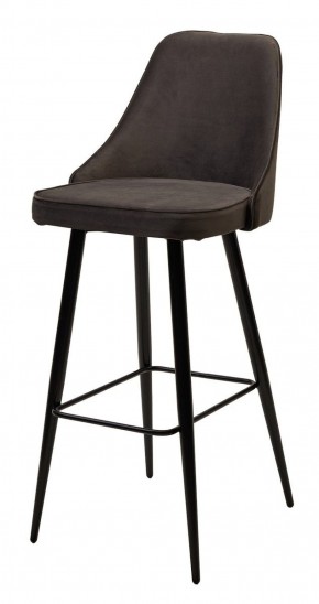 Барный стул NEPAL-BAR ГРАФИТ #14, велюр/ черный каркас (H=78cm) М-City в Краснокамске - krasnokamsk.mebel-74.com | фото