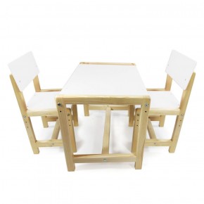 Детский растущий комплект стол и два стула  Я САМ "Лофт" (Белый, Сосна) в Краснокамске - krasnokamsk.mebel-74.com | фото