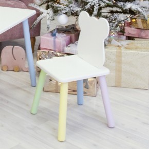Детский стул Мишутка (Белый/Белый/Цветной) в Краснокамске - krasnokamsk.mebel-74.com | фото