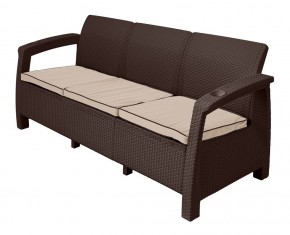 Диван Yalta Premium Sofa 3 Set (Ялта) шоколадный (+подушки под спину) в Краснокамске - krasnokamsk.mebel-74.com | фото