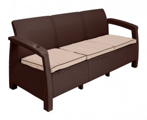 Диван Yalta Premium Sofa 3 Set (Ялта) шоколадный (+подушки под спину) в Краснокамске - krasnokamsk.mebel-74.com | фото