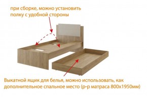 Дуглас (подростковая) М14 Кровать в Краснокамске - krasnokamsk.mebel-74.com | фото