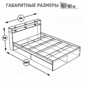 Камелия Кровать 0900, цвет белый, ШхГхВ 93,5х217х78,2 см., сп.м. 900х2000 мм., без матраса, основание есть в Краснокамске - krasnokamsk.mebel-74.com | фото