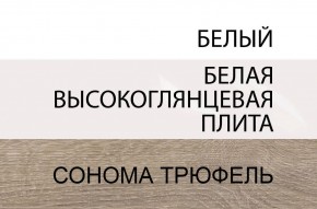 Комод 2D-1S/TYP 34, LINATE ,цвет белый/сонома трюфель в Краснокамске - krasnokamsk.mebel-74.com | фото