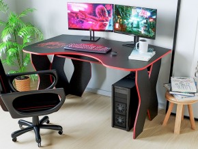 Компьютерный стол КЛ №9.0 (Черный/Красный) в Краснокамске - krasnokamsk.mebel-74.com | фото