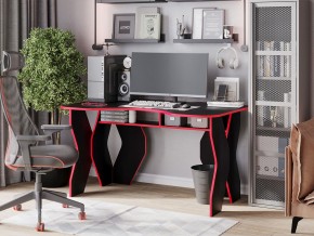 Компьютерный стол КЛ №9.0 (Черный/Красный) в Краснокамске - krasnokamsk.mebel-74.com | фото