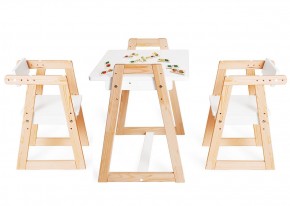 Комплект детской мебели стол и  два стула Я САМ "Лофт-Дуо" (Белый) в Краснокамске - krasnokamsk.mebel-74.com | фото