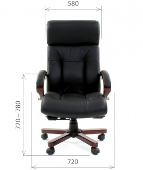 Кресло для руководителя CHAIRMAN  421 (Натуральная кожа) Черное в Краснокамске - krasnokamsk.mebel-74.com | фото