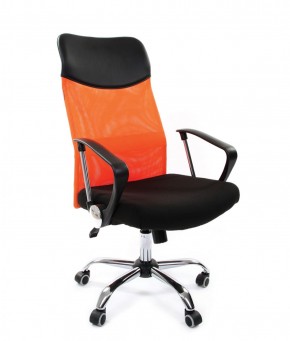 Кресло для руководителя CHAIRMAN 610 N (15-21 черный/сетка оранжевый) в Краснокамске - krasnokamsk.mebel-74.com | фото