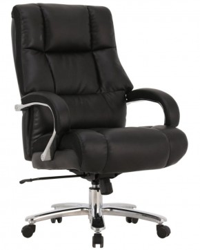 Кресло офисное BRABIX PREMIUM "Bomer HD-007" (рециклированная кожа, хром, черное) 531939 в Краснокамске - krasnokamsk.mebel-74.com | фото