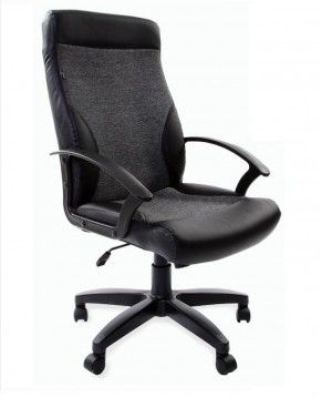 Кресло офисное BRABIX "Trust EX-535" (экокожа/черная/ткань серая) 531383 в Краснокамске - krasnokamsk.mebel-74.com | фото