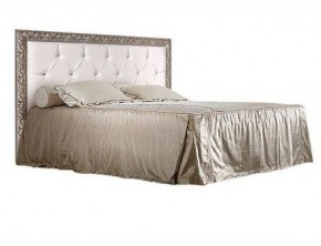 Кровать 2-х спальная (1,6 м) Тиффани штрих-лак/серебро с мягким изголовьем (ТФКР-2) в Краснокамске - krasnokamsk.mebel-74.com | фото