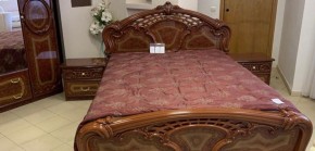 Кровать 2-х спальная 1600*2000 Роза, без основания (01.116) орех в Краснокамске - krasnokamsk.mebel-74.com | фото
