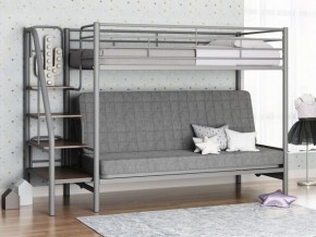 Кровать двухъярусная с диваном "Мадлен-3" (Серый/Серый) в Краснокамске - krasnokamsk.mebel-74.com | фото