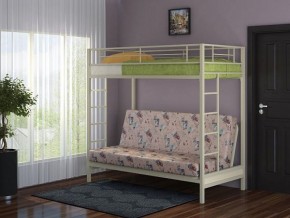 Кровать двухъярусная с диваном "Мадлен" (Слоновая кость/Серый) в Краснокамске - krasnokamsk.mebel-74.com | фото