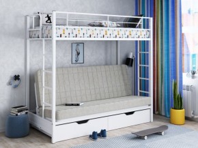 Кровать двухъярусная с диваном "Мадлен-ЯЯ" с ящиками в Краснокамске - krasnokamsk.mebel-74.com | фото