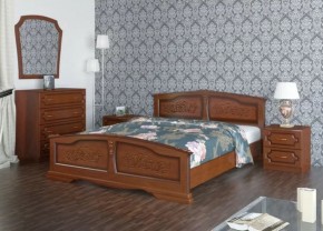 ЕЛЕНА Кровать из массива 800 (Орех) в Краснокамске - krasnokamsk.mebel-74.com | фото