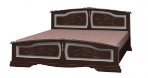ЕЛЕНА Кровать из массива 1400 (Орех темный) в Краснокамске - krasnokamsk.mebel-74.com | фото