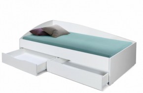 Кровать одинарная "Фея - 3" асимметричная 2000х900 (белая) в Краснокамске - krasnokamsk.mebel-74.com | фото