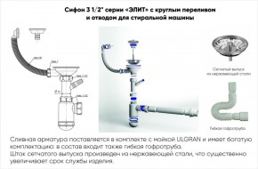 Мойка кухонная ULGRAN U-101 (500) в Краснокамске - krasnokamsk.mebel-74.com | фото
