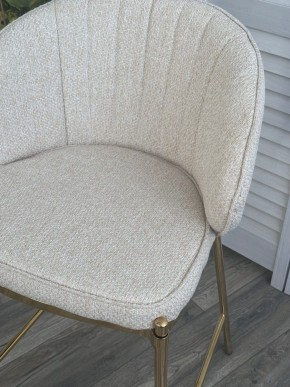 Полубарный стул WENDY TRF-11 светло-бежевый, ткань / золотой каркас (H=65) М-City в Краснокамске - krasnokamsk.mebel-74.com | фото