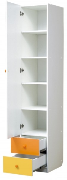 Шкаф 1-но дверный с ящиками и зеркалом Радуга (400) в Краснокамске - krasnokamsk.mebel-74.com | фото