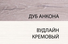 Шкаф 1D, OLIVIA, цвет вудлайн крем/дуб анкона в Краснокамске - krasnokamsk.mebel-74.com | фото
