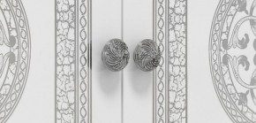 Шкаф 4-х дверный с зеркалами (12.244) Грация (белый/серебро) в Краснокамске - krasnokamsk.mebel-74.com | фото