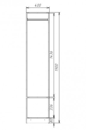Шкаф для Одежды ЭШ1-РП-19-4 (ручка профильная) серия "Экон" в Краснокамске - krasnokamsk.mebel-74.com | фото