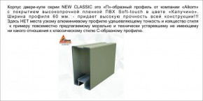 Шкаф-купе 1700 серии NEW CLASSIC K6Z+K6+B2+PL3 (2 ящика+2 штанги) профиль «Капучино» в Краснокамске - krasnokamsk.mebel-74.com | фото