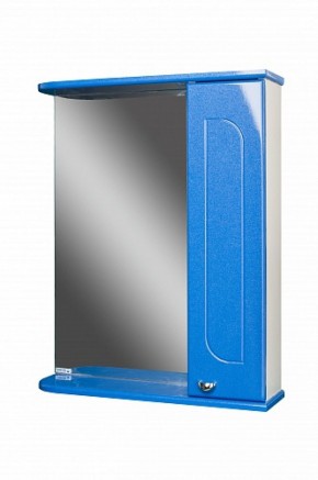 Шкаф-зеркало Радуга Синий металлик 55 правый АЙСБЕРГ (DA1129HZR) в Краснокамске - krasnokamsk.mebel-74.com | фото
