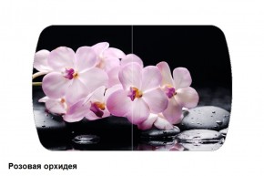 Стол Бостон 900*600 (опоры Брифинг) Стекло/фотопечать Розовая Орхидея в Краснокамске - krasnokamsk.mebel-74.com | фото