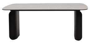 Стол NORD 200 TL-102 Бежевый мрамор, испанская керамика / черный каркас, ®DISAUR в Краснокамске - krasnokamsk.mebel-74.com | фото