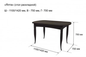 Стол раскладной Ялта (опоры массив цилиндрический) в Краснокамске - krasnokamsk.mebel-74.com | фото
