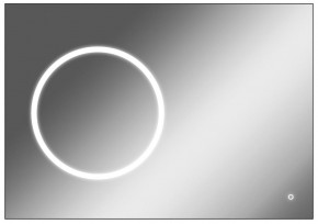 Зеркало Eclipse 100 black с подсветкой Sansa (SE1032Z) в Краснокамске - krasnokamsk.mebel-74.com | фото